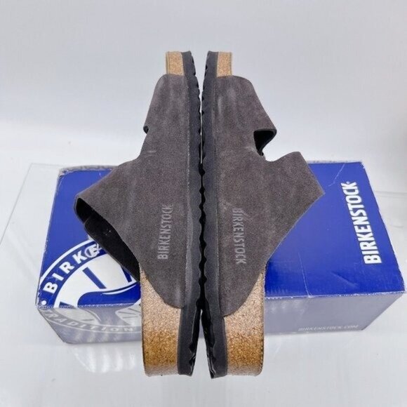 Birkenstock Arizona Soft Footbed Velvet Gray Suede EU 43 Men US 10- 10.5 Regular - Picture 6 of 10